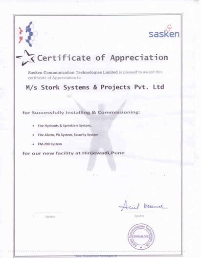 Sasken Technologies Certificate