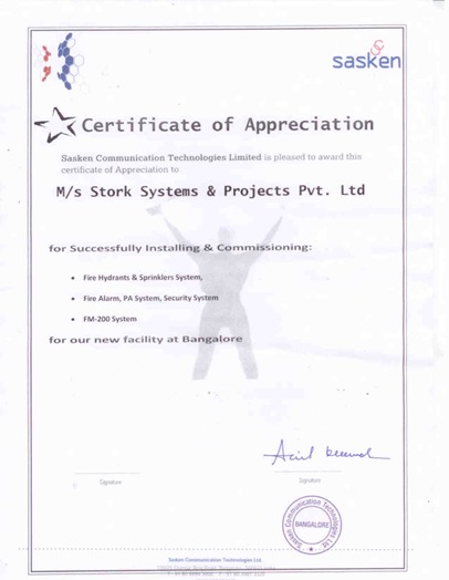 Sasken Technologies Certificate